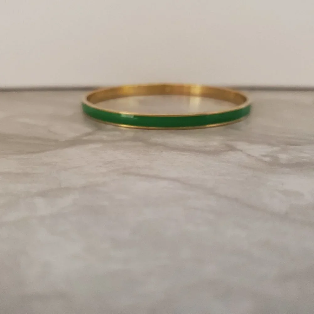 💚 Vintage Y2k 00s 2000's J. Crew Bright Spring Green Skinny Bangle 💚